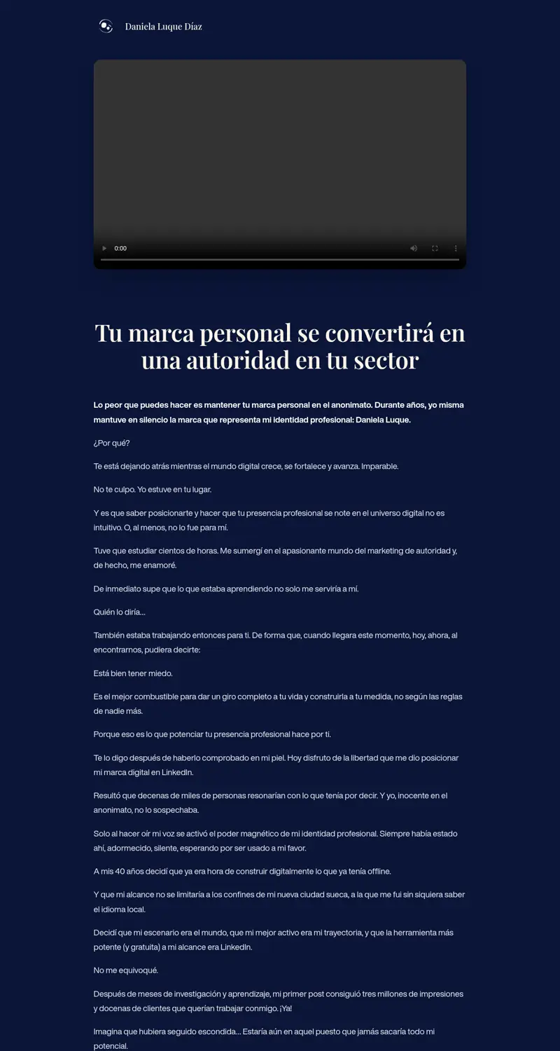 Daniela Luque Díaz · Marca Personal