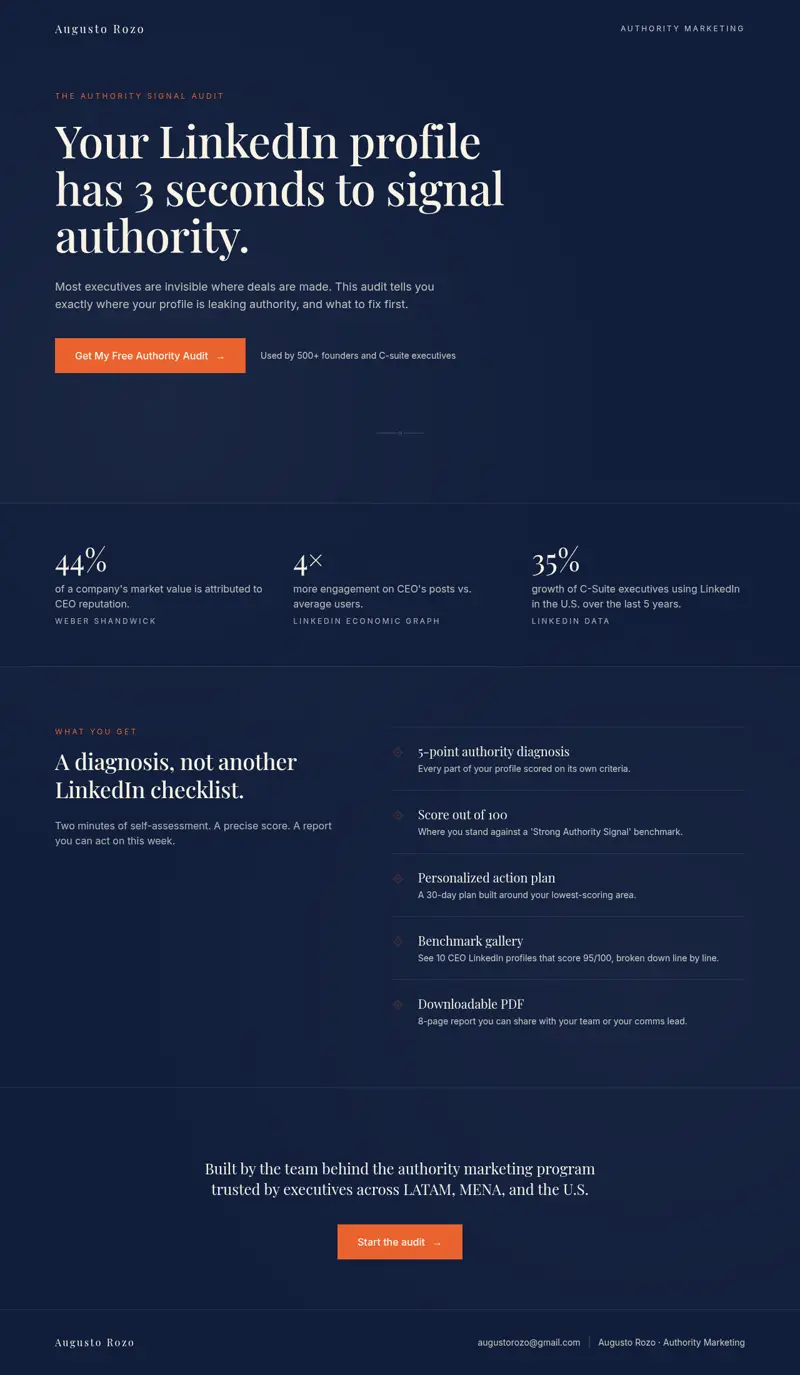 LinkedIn Authority Signal Audit